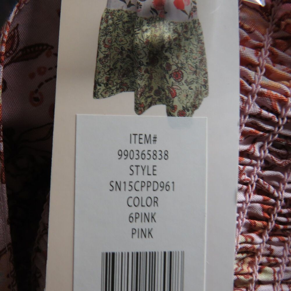 Nanette Lepore Play Floral Smocked Tiered Cotton Boho Cottage Maxi Dress XXL - Picture 9 of 9